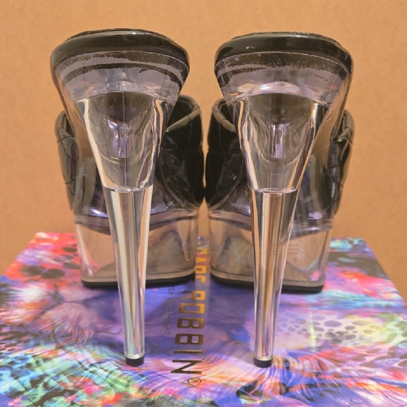 Cape Robbin Black and Clear Platform Heels - Picture 4 of 6